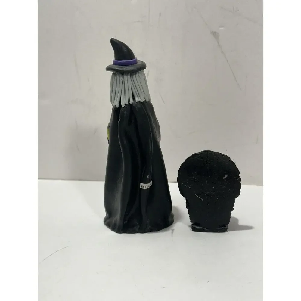 LOT Of 2 Halloween Decor - 1 Gurley Thanksgiving Turkey Candle + Clay Witch Doll